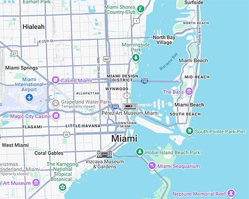 Map of Miami Beach FL Map of Miami Beach FL